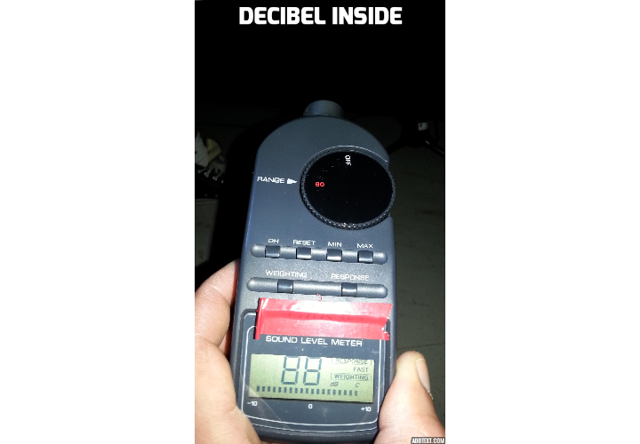 Inside decibel reading